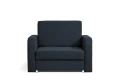 sofa RINO I  1-osobowa rozkładana z pojemnikiem granatowa tk. soro 76