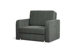 sofa RINO I  1-osobowa rozkładana z pojemnikiem ciemno szara tk. soro 97