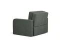 sofa RINO I  1-osobowa rozkładana z pojemnikiem ciemno szara tk. soro 97