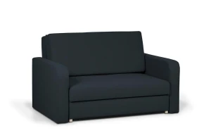 sofa RINO II  2-osobowa rozkładana z pojemnikiem  granatowa tk. soro  76