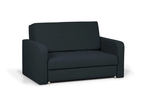 sofa RINO II  2-osobowa rozkładana z pojemnikiem  granatowa tk. soro  76