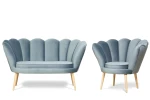 zestaw VEGAS sofa 2-osobowa + 1 fotel szary tk.bluvel 14