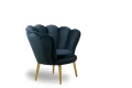zestaw VEGAS sofa 2-osobowa  + 2 fotele czarny tk.bluvel 19