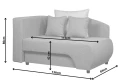 sofa MOON 1-osobowa rozkładana tk .szara seal
