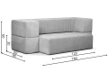 sofa JUST! rozkładana tk .aragon niebieska