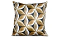 poduszka 45x45 geometryczny wzór czarno-brązowy
