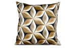 poduszka 45x45 geometryczny wzór czarno-brązowy