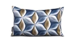 poduszka 50x30 geometryczny wzór niebiesko-beżowy