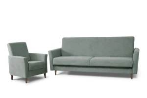 zestaw GAMMA wersalka + 1 fotel szary tk.uttario velvet 2970