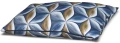 poduszka 60x40 geometryczny wzór niebiesko-beżowy