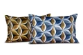 poduszka 60x40 geometryczny wzór czarno-brązowy