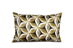 poduszka 60x40 geometryczny wzór czarno-brązowy