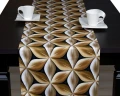 bieżnik 40x160 geometryczny wzór czarno-brązowy
