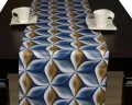 bieżnik 40x200 geometryczny wzór niebiesko-beżowy