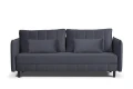 sofa BRAVO 3-osobowa rozkładana grafitowa tk.bluvel 89