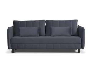 sofa BRAVO 3-osobowa rozkładana grafitowa tk.bluvel 89