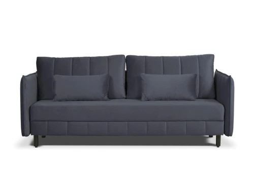 sofa BRAVO 3-osobowa rozkładana grafitowa tk.bluvel 89