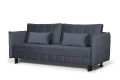 sofa BRAVO 3-osobowa rozkładana grafitowa tk.bluvel 89