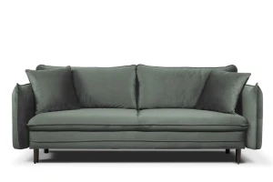 sofa LENOX 3-osobowa rozkładana szara tk. bluvel 14