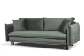 sofa LENOX 3-osobowa rozkładana szara tk. bluvel 14