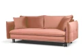 sofa LENOX 3-osobowa rozkładana łososiowa tk.bluvel 52