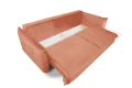 sofa LENOX 3-osobowa rozkładana łososiowa tk.bluvel 52