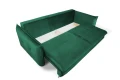 sofa LENOX 3-osobowa rozkładana zielona tk.bluvel 78