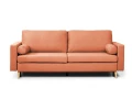 sofa XARA 3-osobowa rozkładana łososiowa tk.castel 55