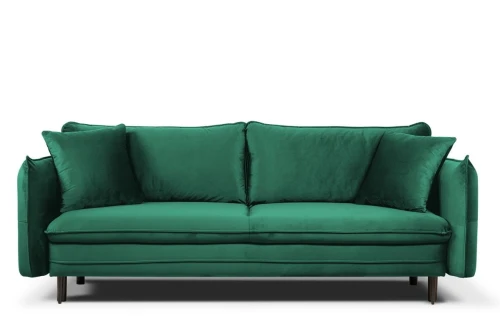 sofa LENOX 3-osobowa rozkładana zielona tk.bluvel 78