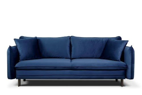 sofa LENOX 3-osobowa rozkładana granatowa tk. bluvel 86