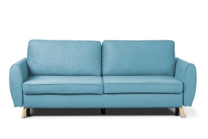sofa FARO 3-osobowa rozkładana niebieska tk.castel 74