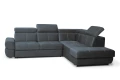 narożnik ATLANTIS prawy rozkładany popielaty tk.letto 99