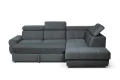 narożnik ATLANTIS prawy rozkładany popielaty tk.letto 99