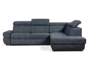 narożnik ATLANTIS prawy rozkładany popielaty tk.letto 99