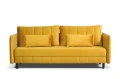sofa BRAVO 3-osobowa rozkładana żółta tk. bluvel 68