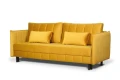 sofa BRAVO 3-osobowa rozkładana żółta tk. bluvel 68