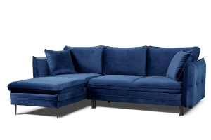 narożnik LENOX lewy rozkładany granatowy tk.bluvel 86