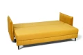 sofa BRAVO 3-osobowa rozkładana żółta tk. bluvel 68